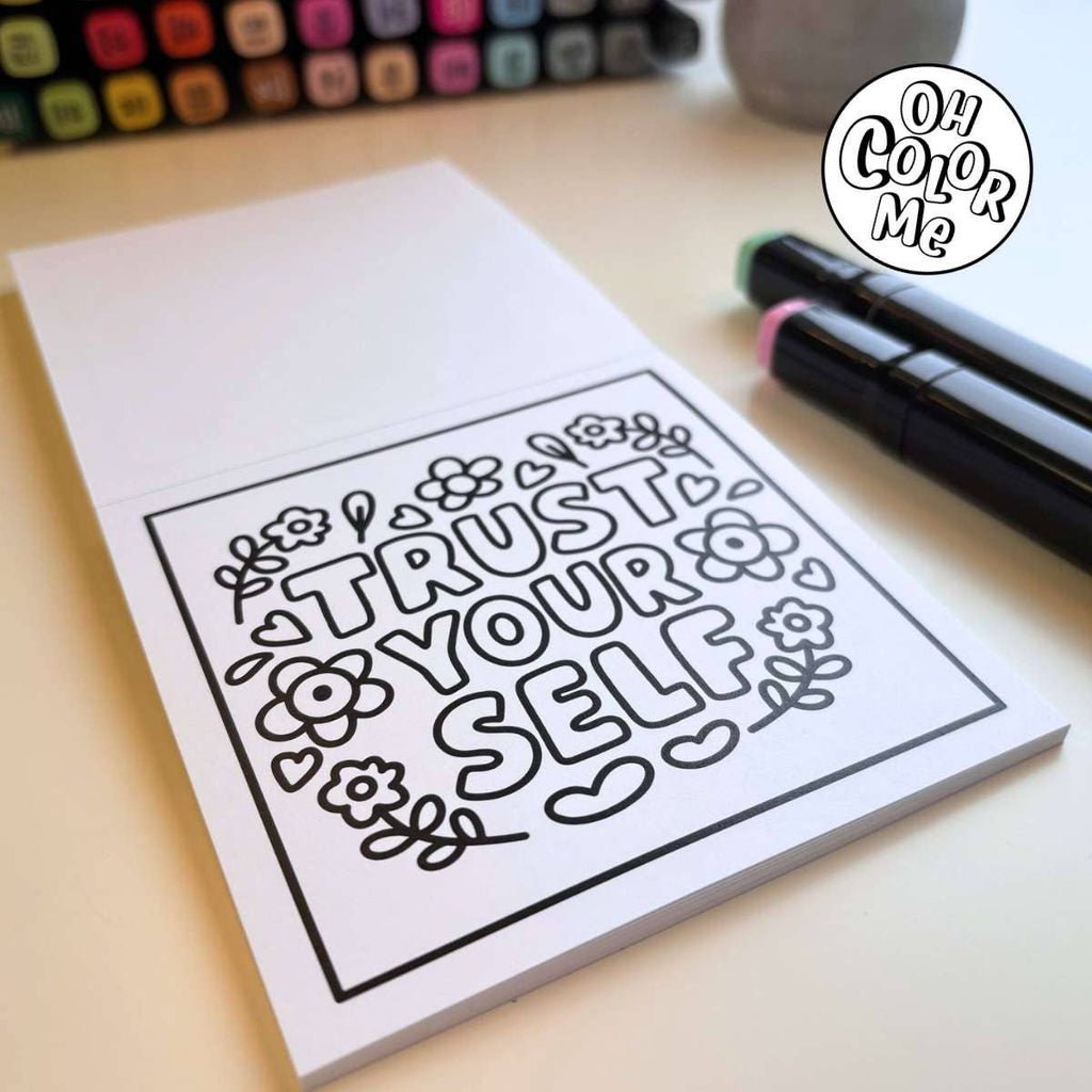 Mini Coloring Book Inspiring Doodles 4"x4"
