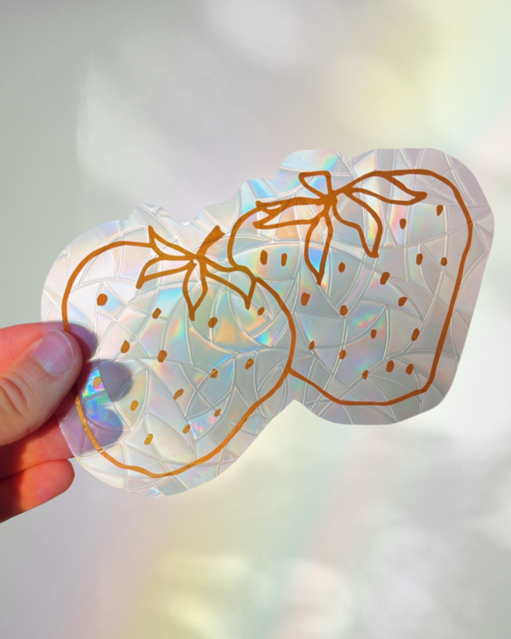 Strawberries Suncatcher | Rainbow Making Window Cling