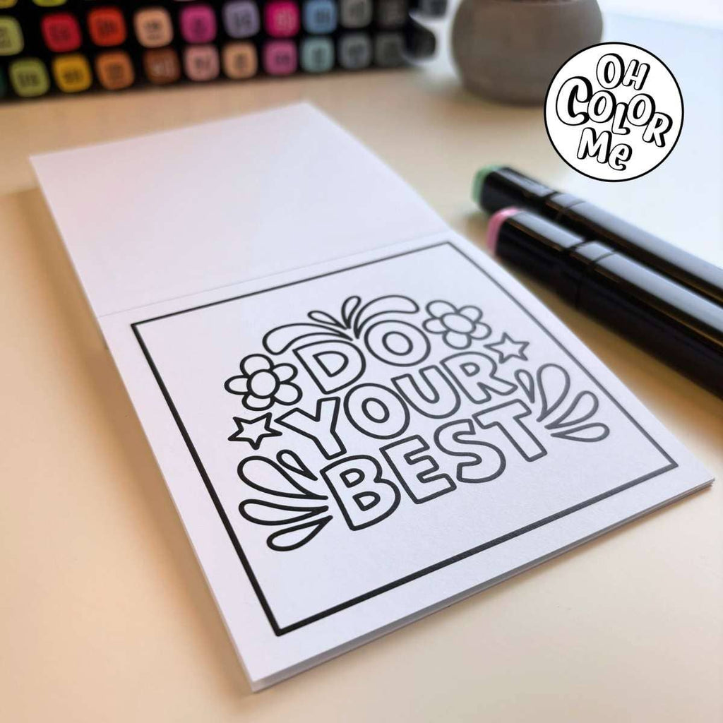 Mini Coloring Book Inspiring Doodles 4"x4"