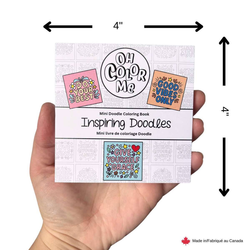 Mini Coloring Book Inspiring Doodles 4"x4"
