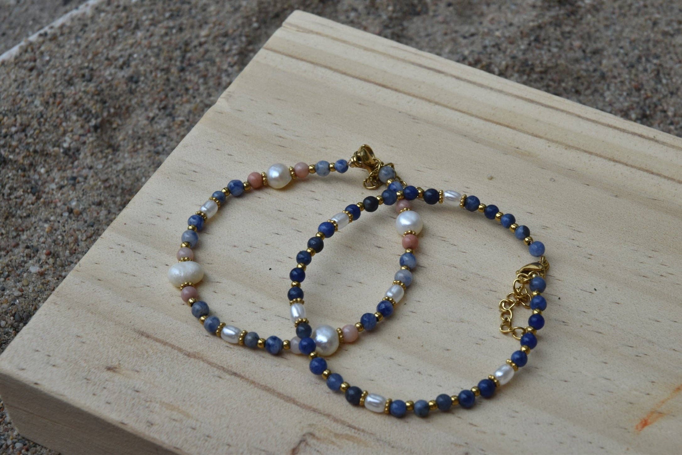 Shoreline Bliss: Beaded Bracelet: Gold