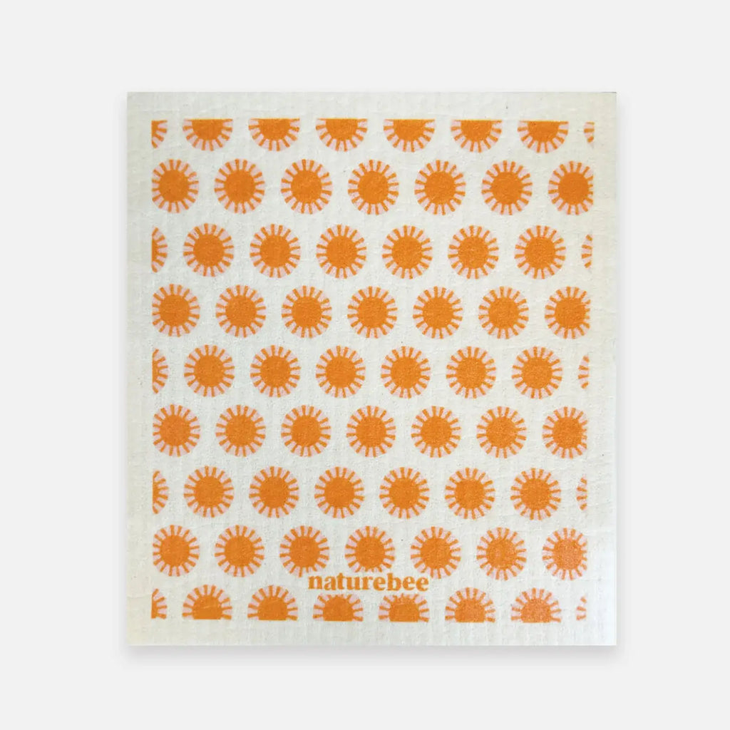 Swedish Sponge Dishcloth Green Leaves