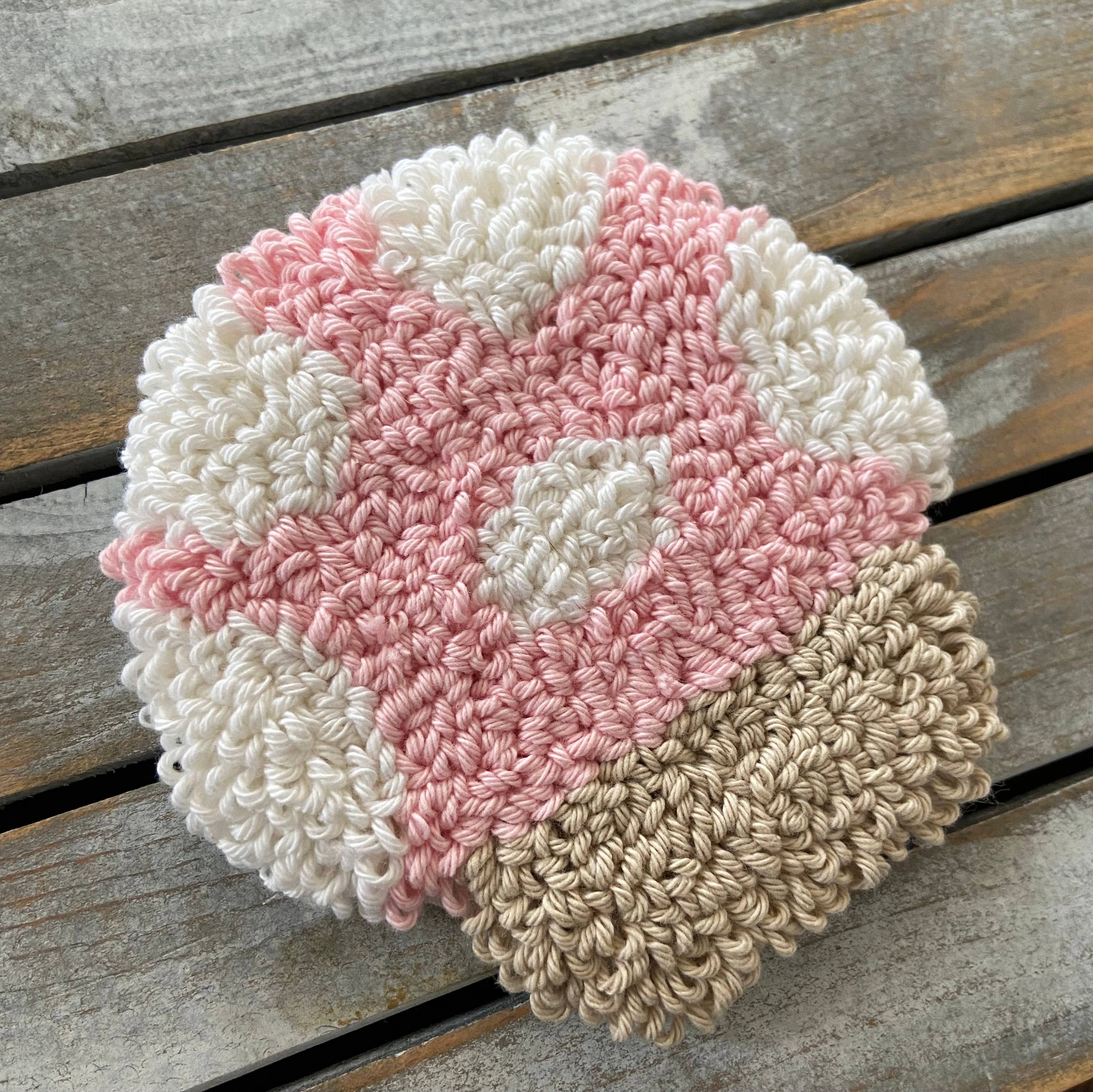 Mushroom coffee coaster, mug rug, punch needle 