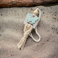 Butterfly Macrame/polymer clay car diffuser charm