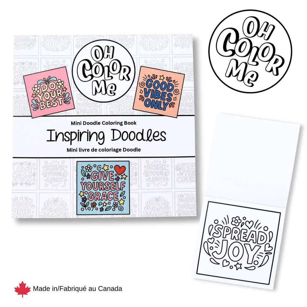 Mini Coloring Book Inspiring Doodles 4"x4"