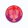 Saint John, NB Red Lobster Vinyl Sticker