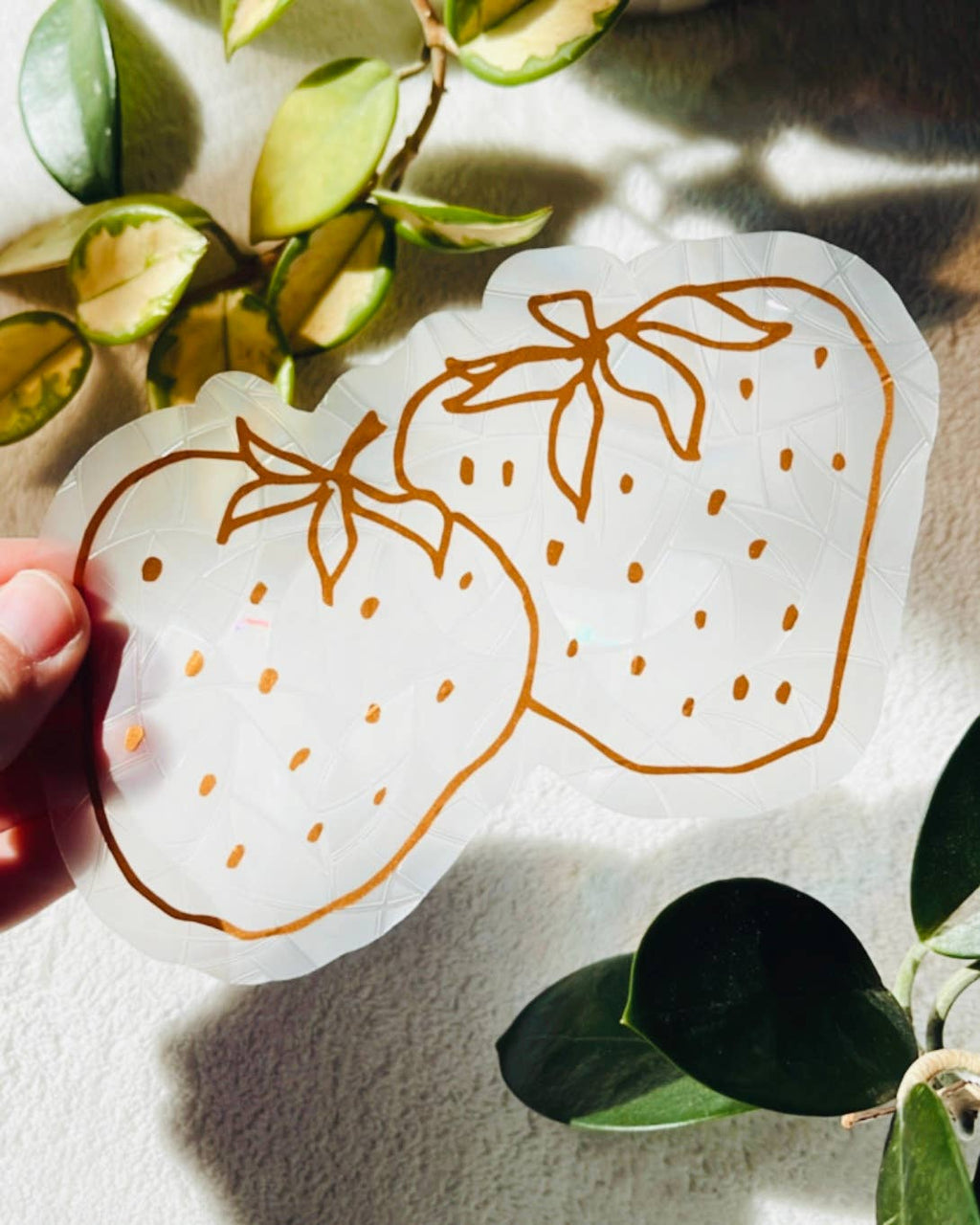 Strawberries Suncatcher | Rainbow Making Window Cling