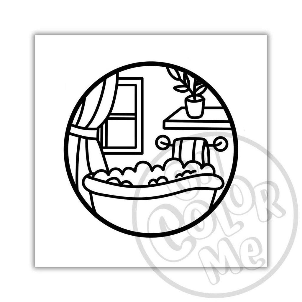 Mini Coloring Book Calming Scenes, 4"x4"