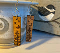 Celestial trees wood earrings