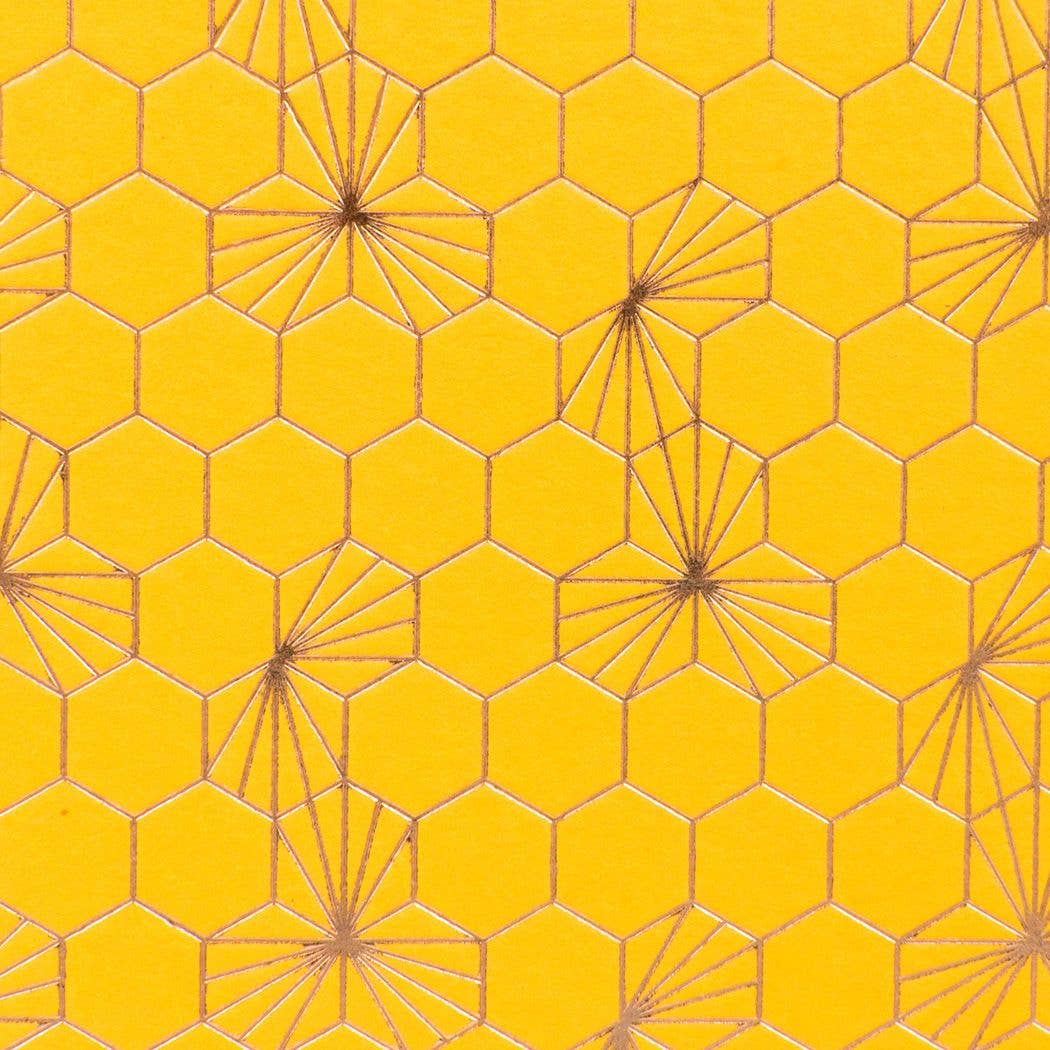 Honeycomb Gold Foil Small - Notebook