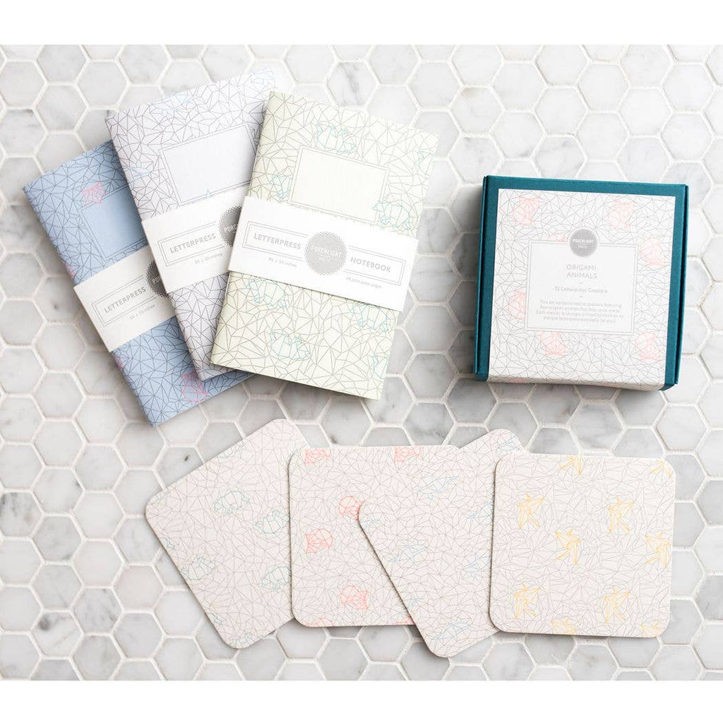 Origami Bear Pocket Letterpress Notebook