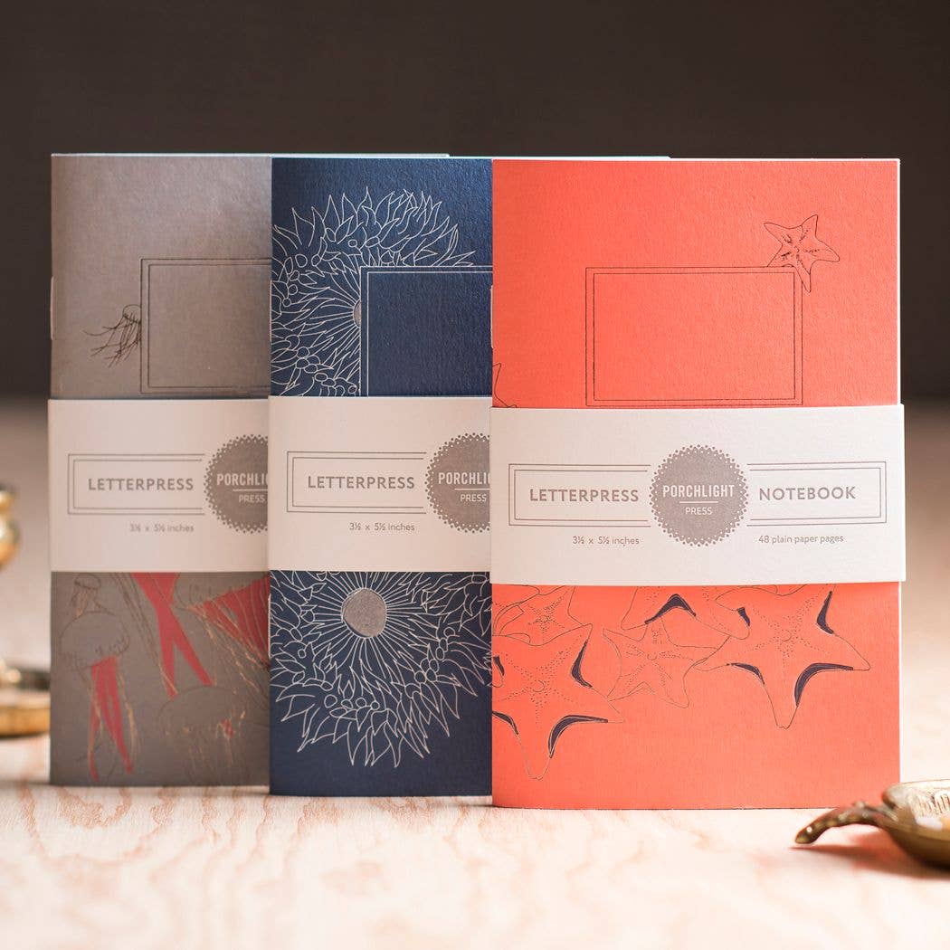 Jellyfish Pocket Letterpress Notebook