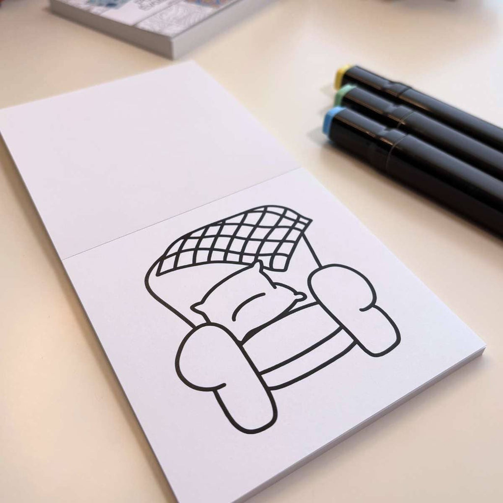 Mini Coloring Book Cushy& Cozy, 4"x4"