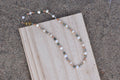 Sandy Dunes: Beaded Necklace: Silver