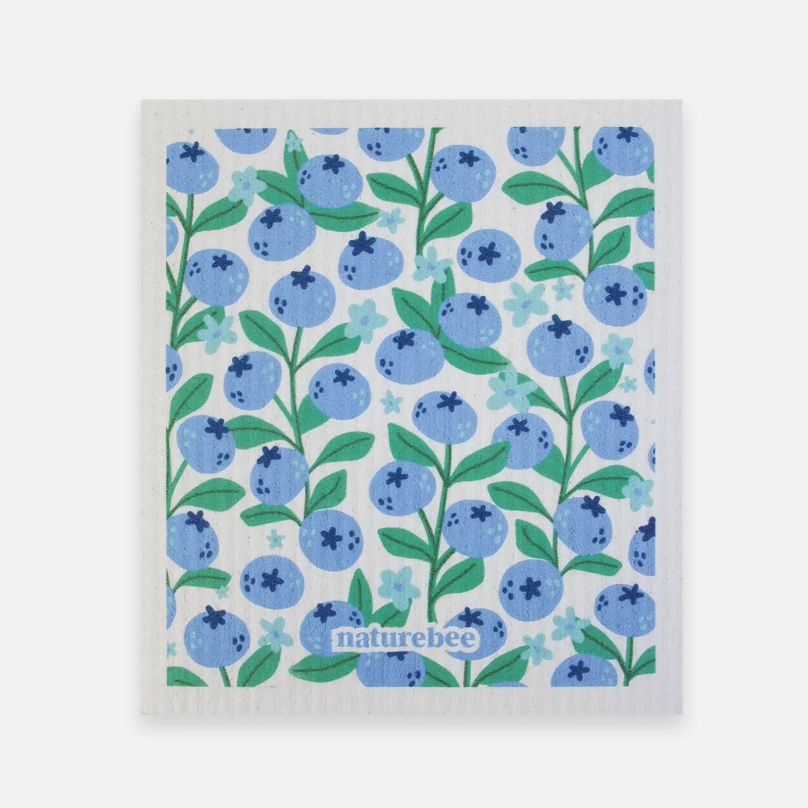 Swedish Sponge Dishcloth Green Leaves