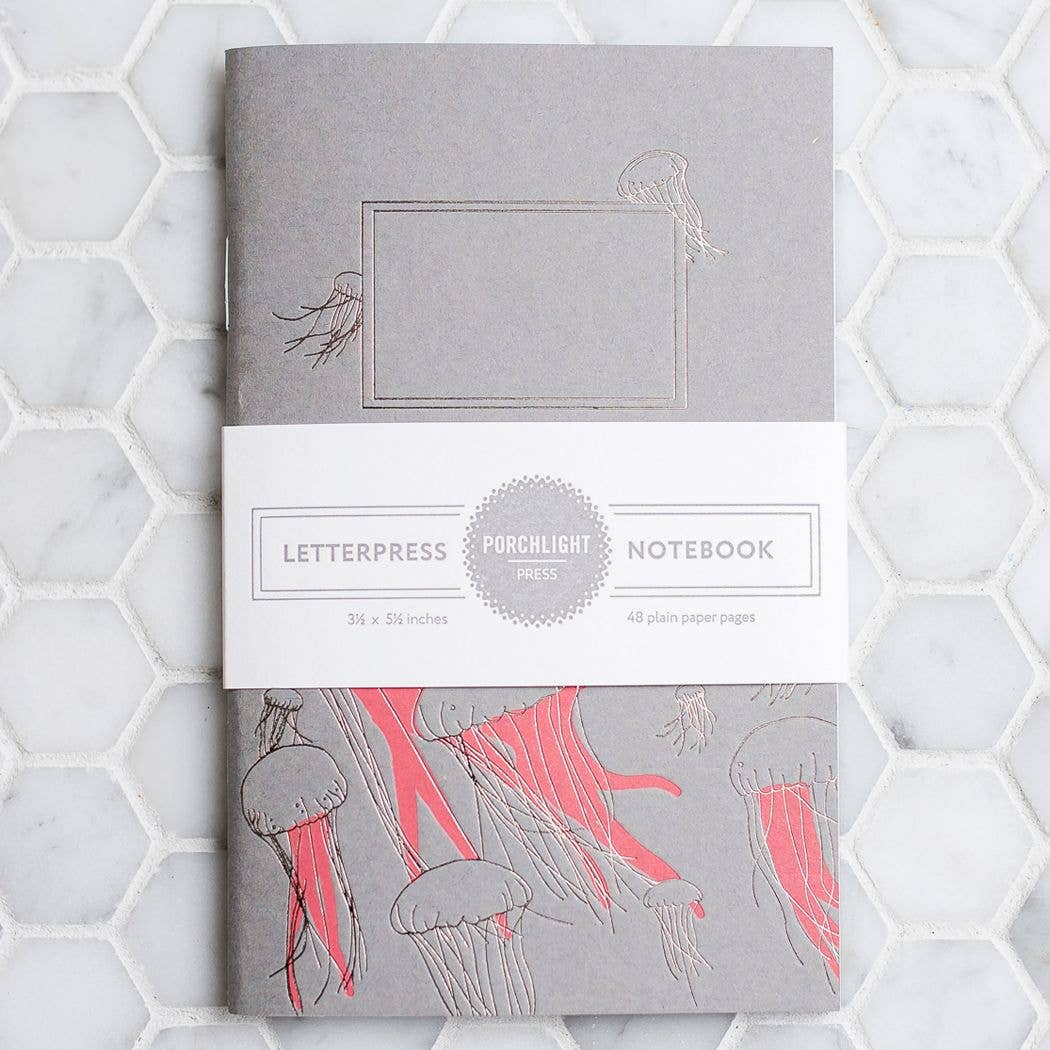 Jellyfish Pocket Letterpress Notebook