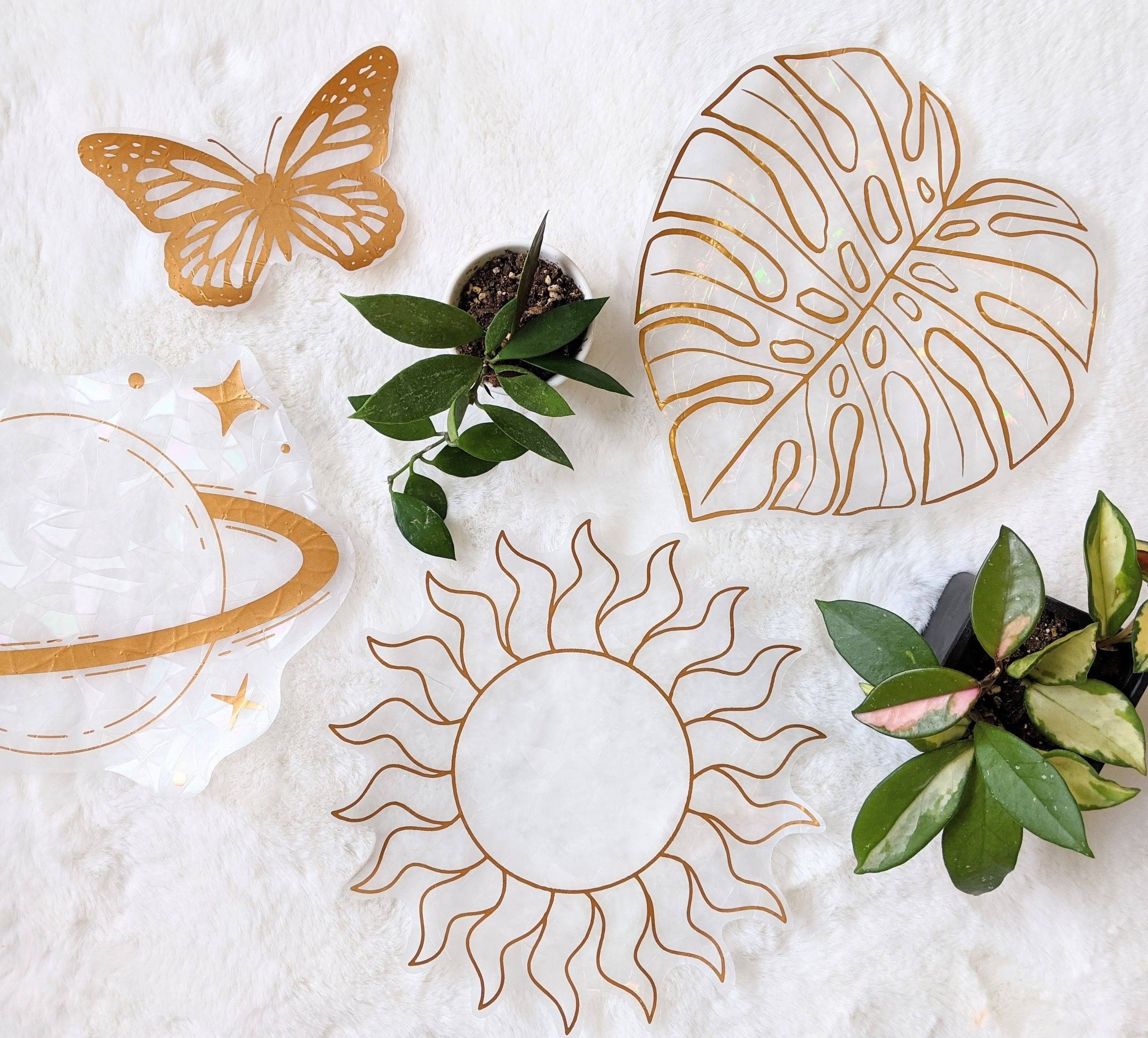 Monstera Leaf Suncatcher Sticker | Window Cling | Plant Gift
