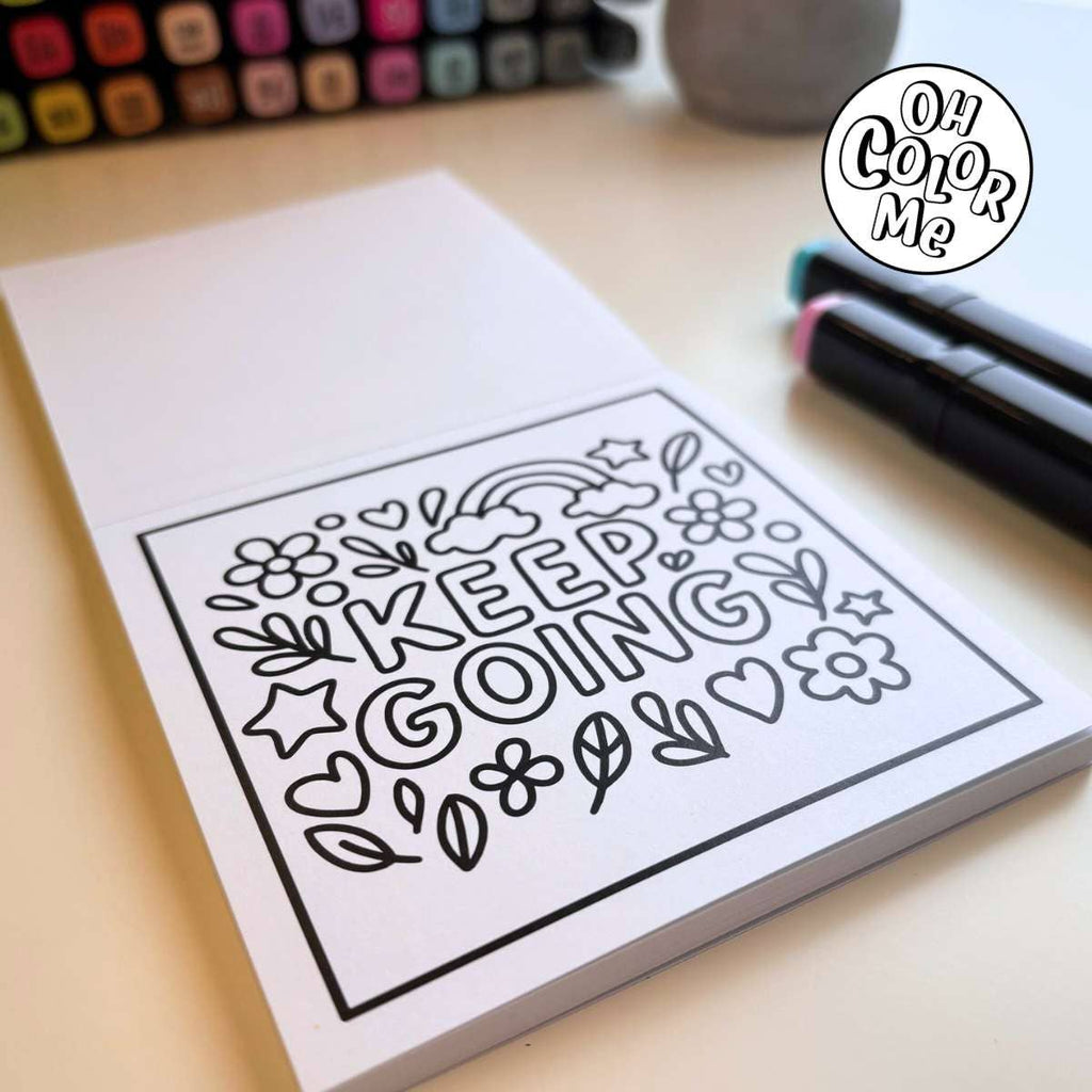 Mini Coloring Book Inspiring Doodles 4"x4"