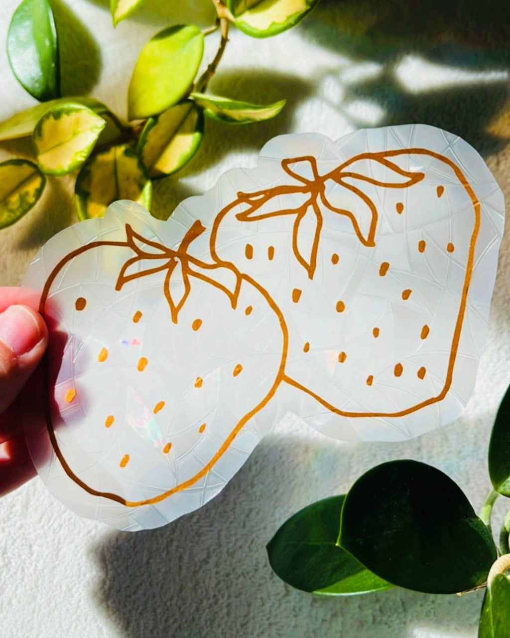 Strawberries Suncatcher | Rainbow Making Window Cling