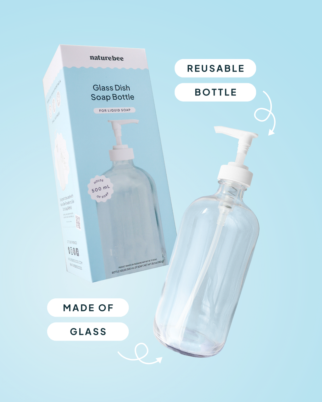 Glass Dish Soap Bottle