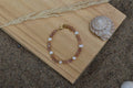 Golden Dusk: Beaded Bracelet: Silver