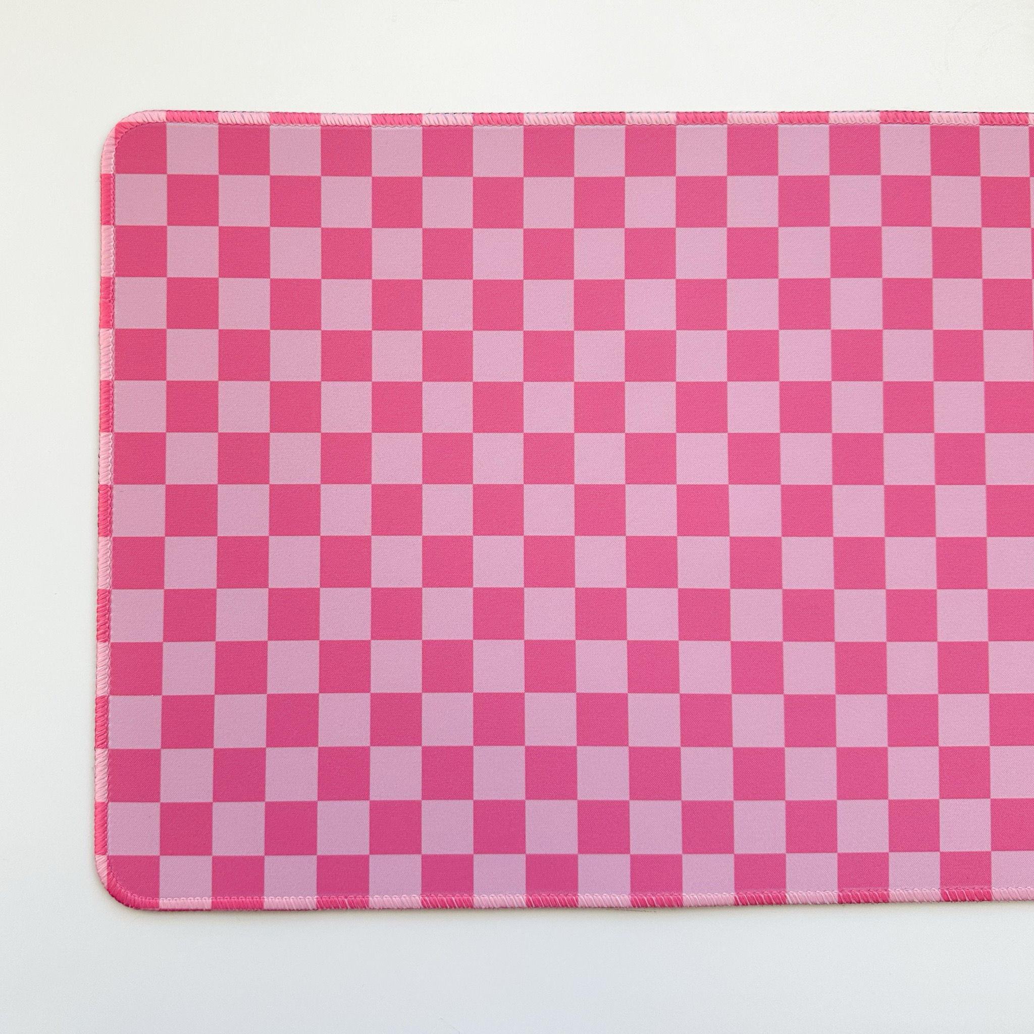 Pink Checker Desk Pad