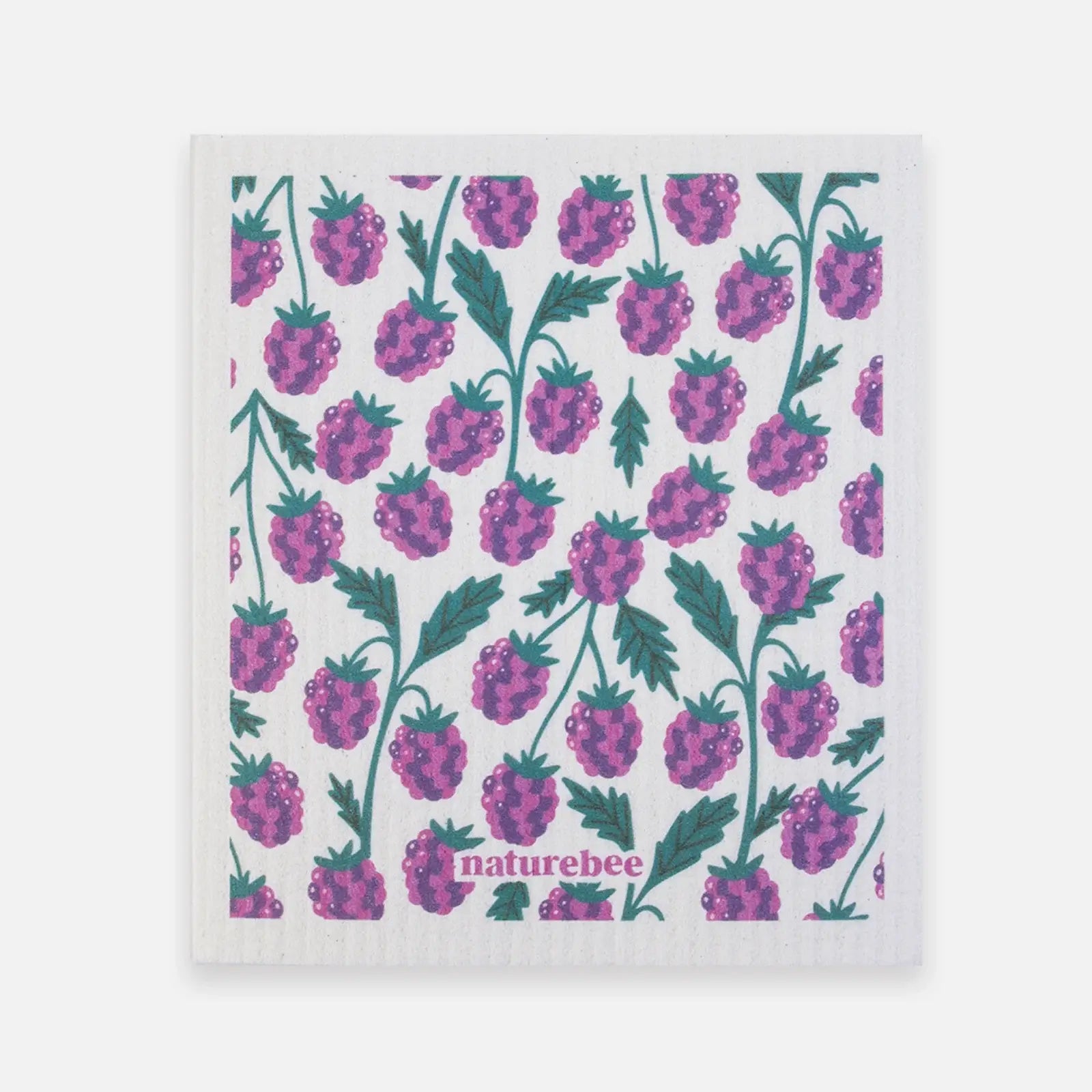 Swedish Sponge Dishcloth Green Leaves