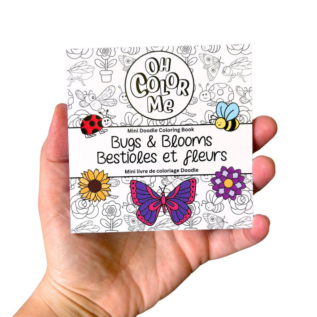 Mini Coloring Book Bugs & Blooms, 4"x4"