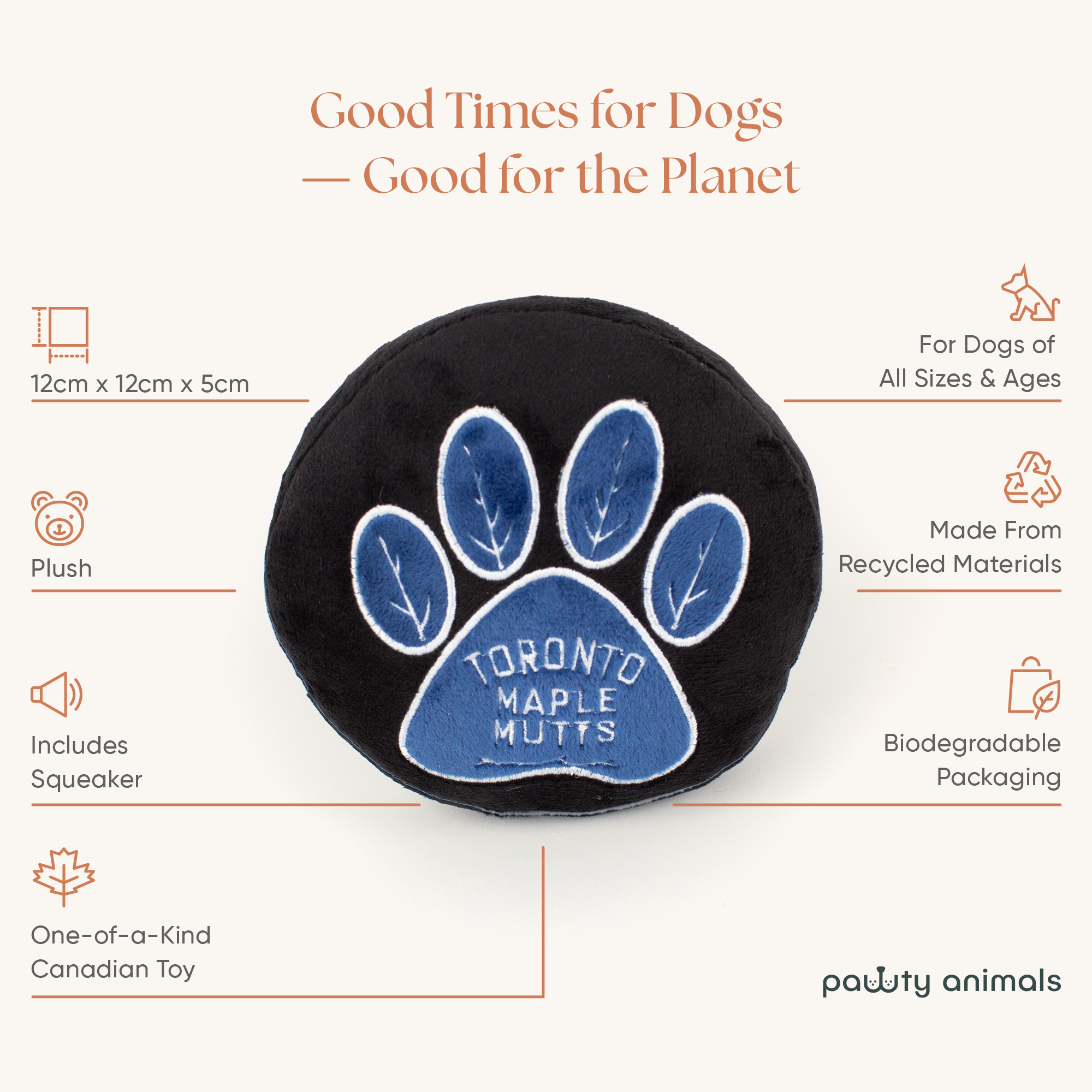 Toronto Maple Mutts Dog Toy
