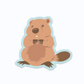 Beaver Vinyl Sticker