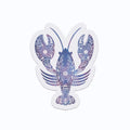 Lucky Blue Lobster Vinyl Sticker