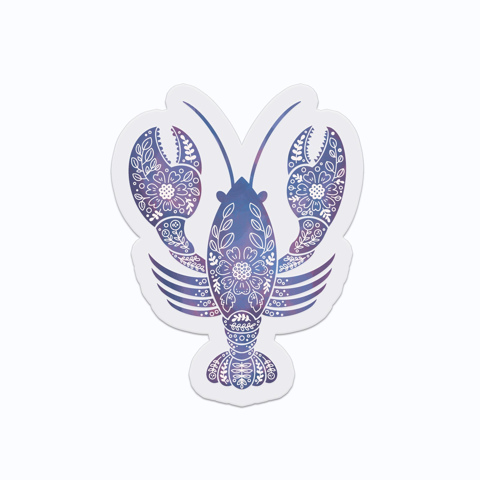 Lucky Blue Lobster Vinyl Sticker