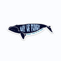 The Bay of Fundy Whale Vinyl Sticker