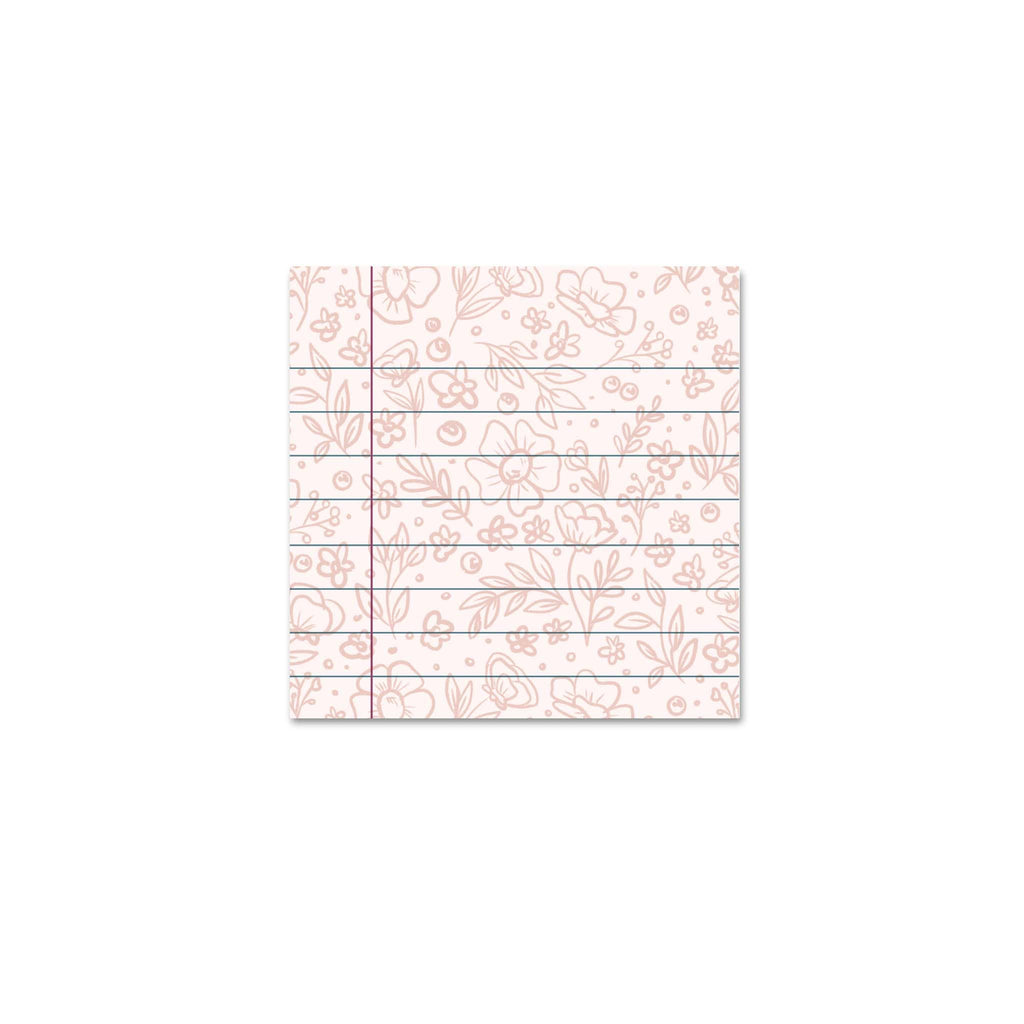 Pink Floral Sticky Notes