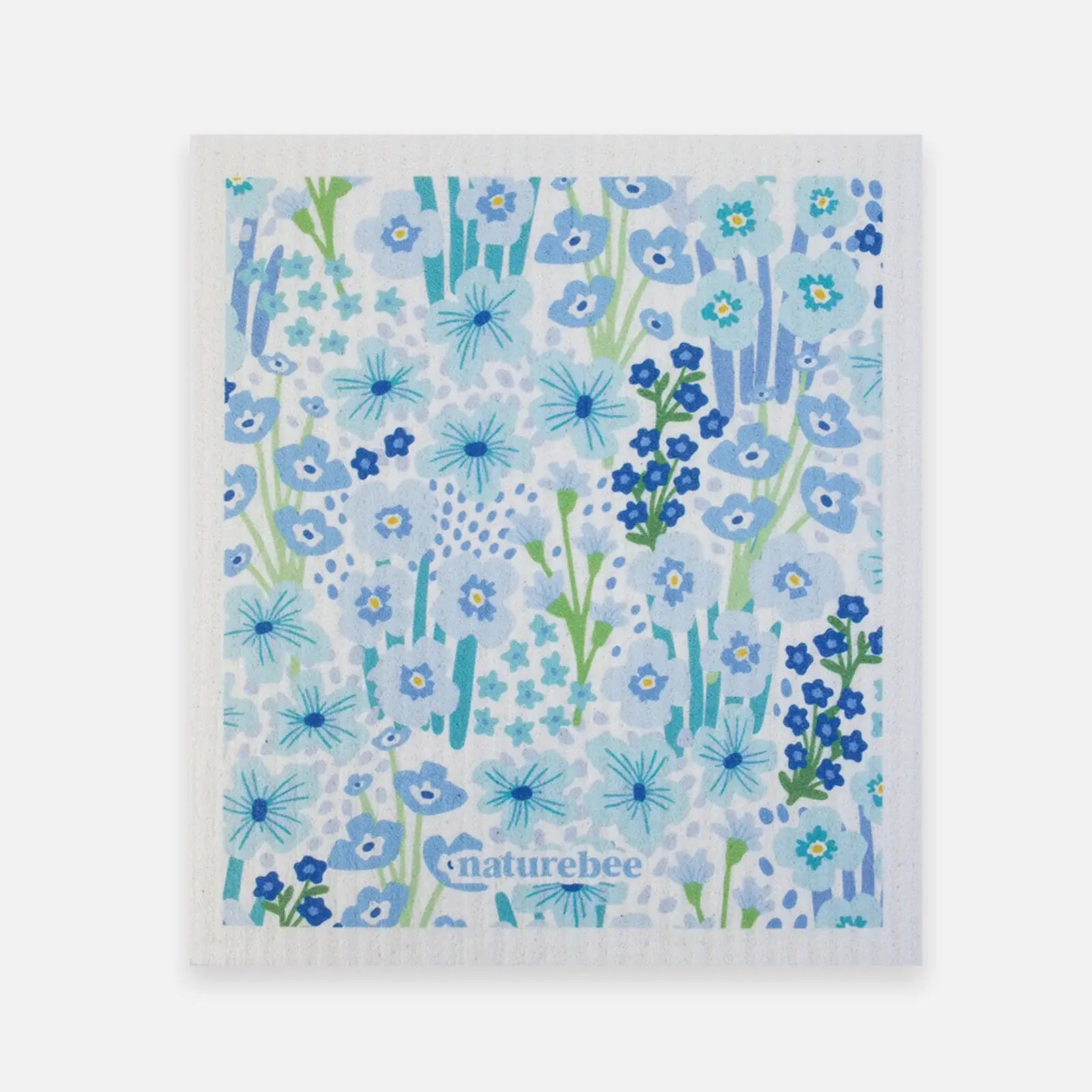 Swedish Sponge Dishcloth Green Leaves