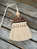 Just breathe Macrame car diffuser car charm