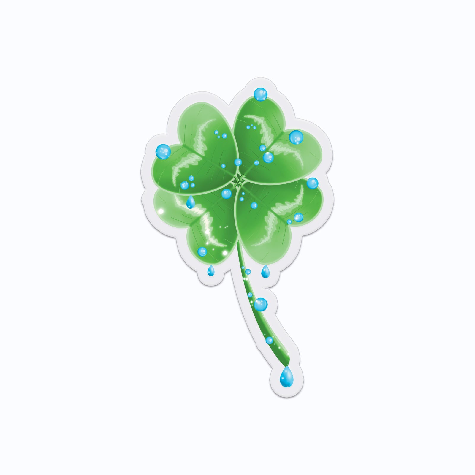 Lucky Clover Clear Vinyl Sticker