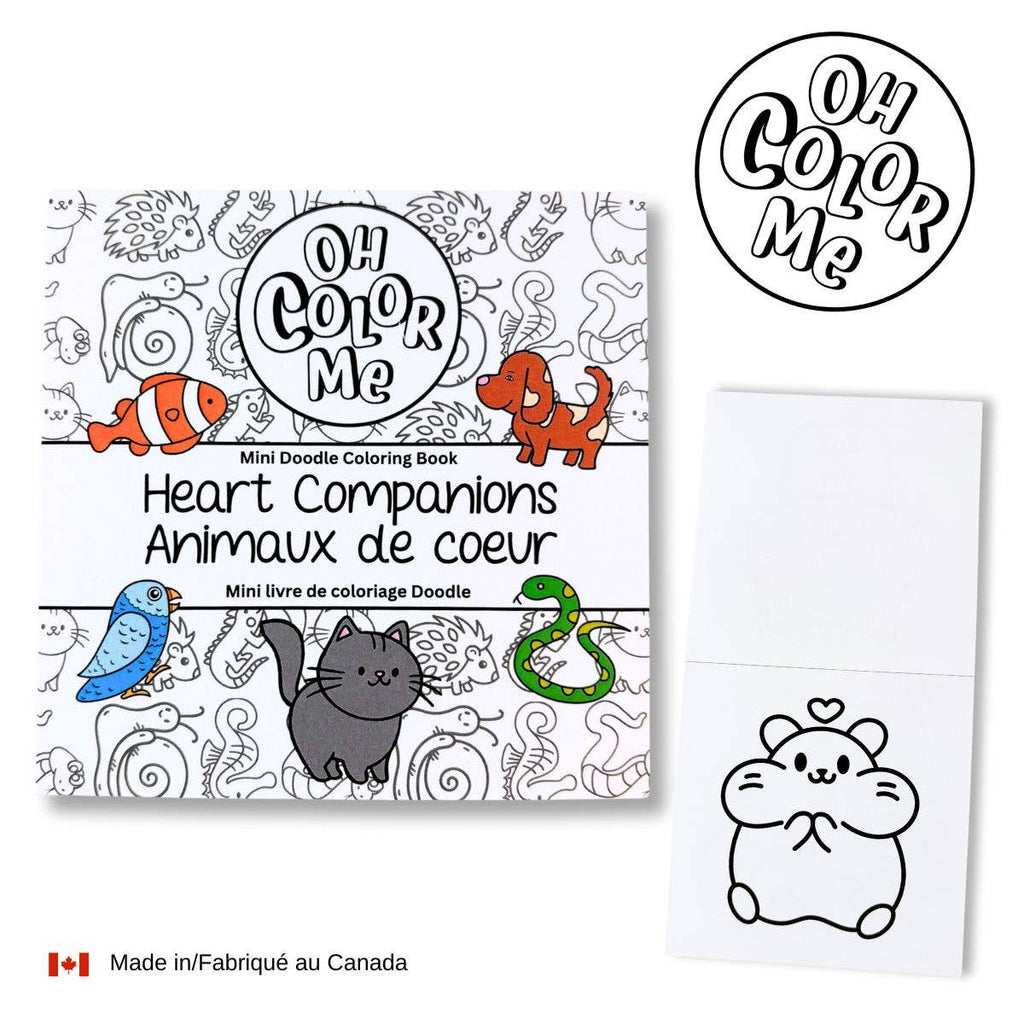 Mini Coloring Book Heart Companions, 4"x4"