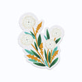Clear Dandelions Floral Vinyl Sticker