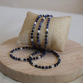 Midnight Tide: Beaded Bracelet: Silver
