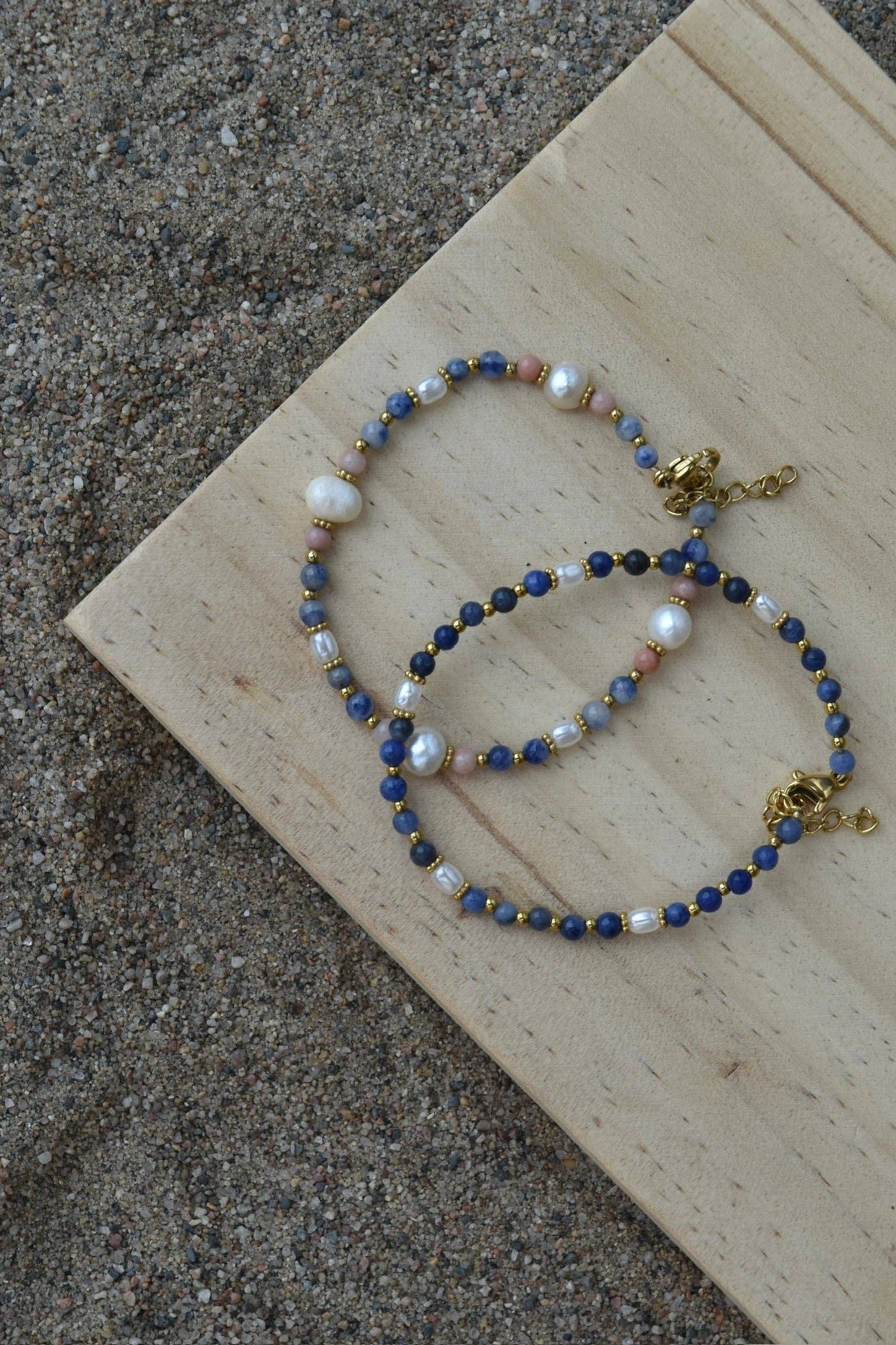 Midnight Tide: Beaded Bracelet: Gold