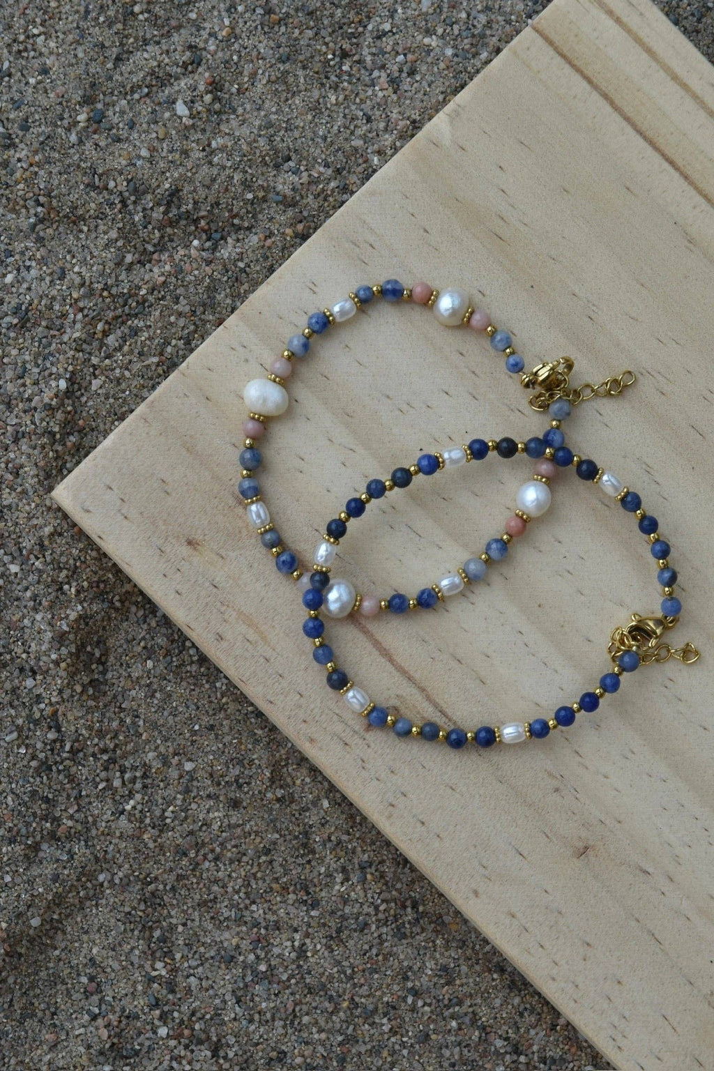 Midnight Tide: Beaded Bracelet: Silver