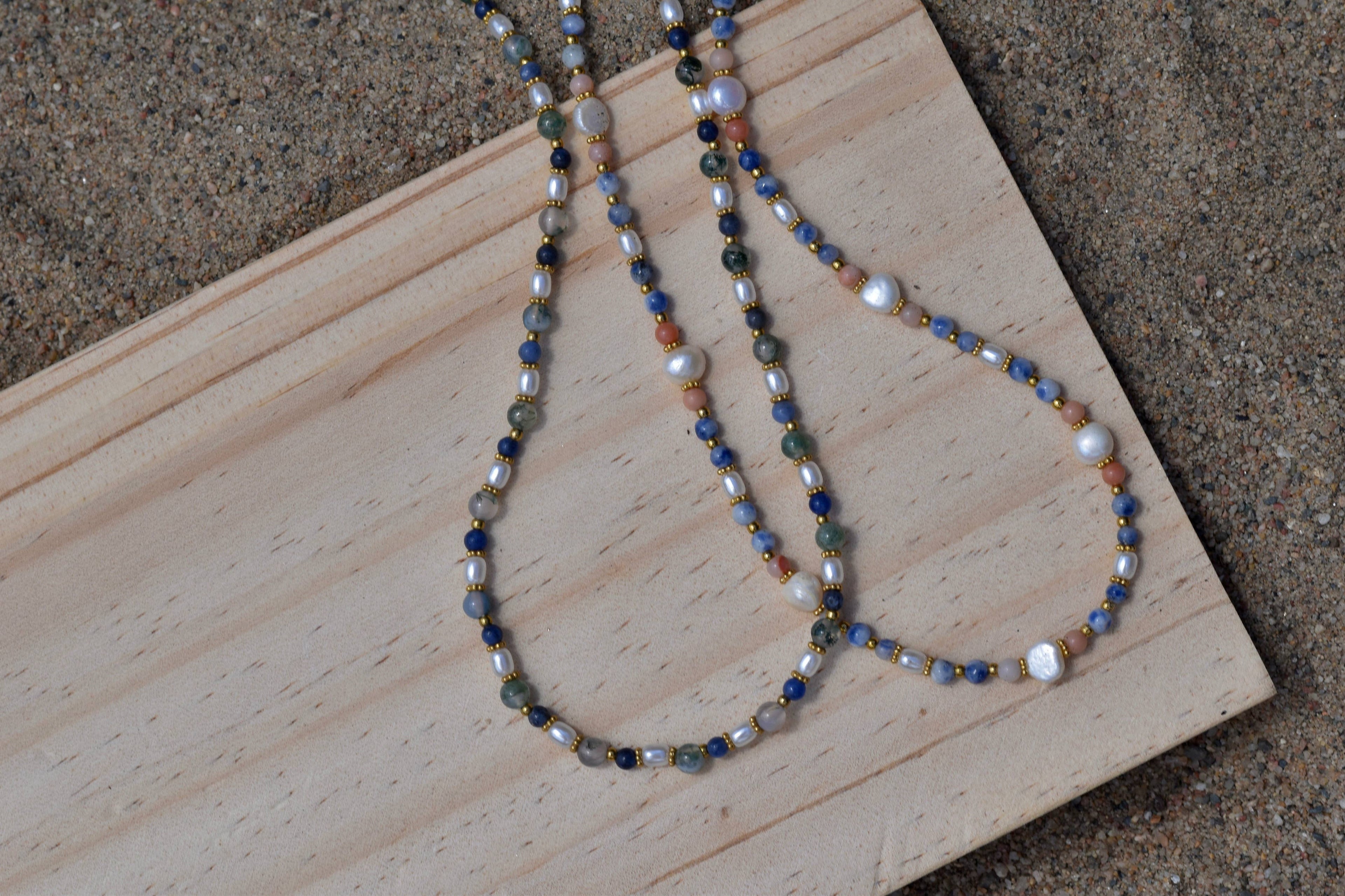 Shoreline Bliss: Beaded Necklace: Gold