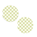 Green Checker Car Coaster