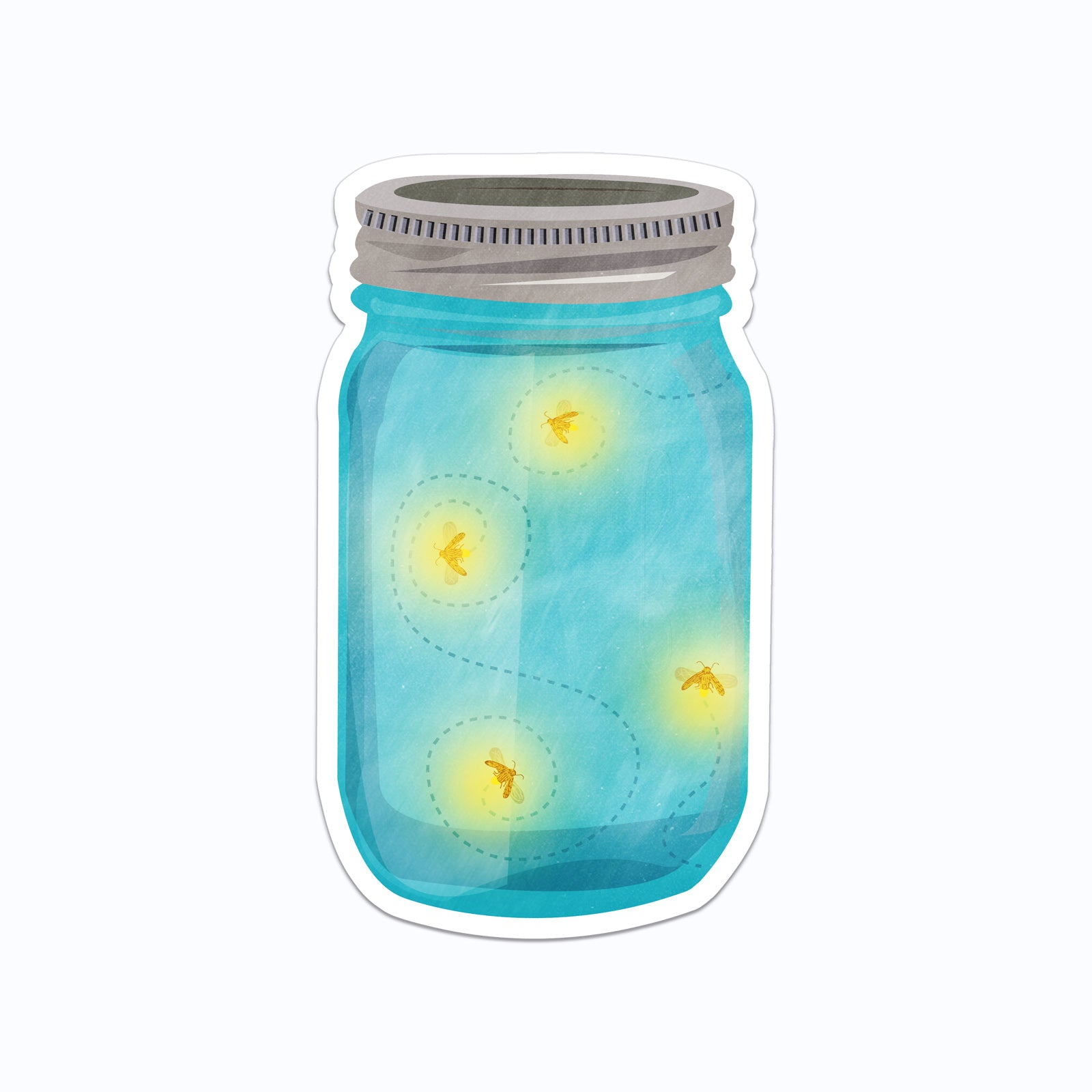 Jar of Fireflies Vinyl Sticker