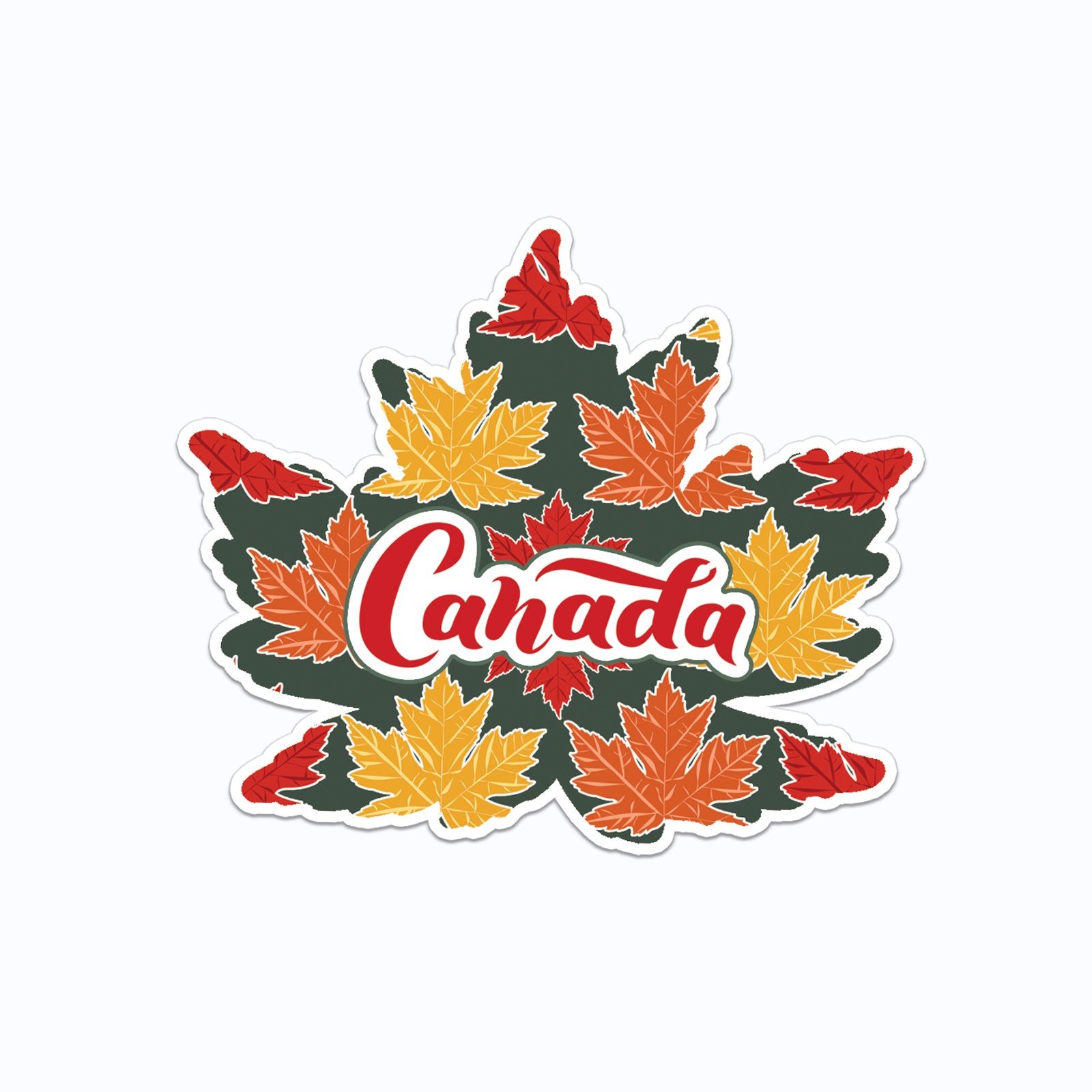 Retro Canada Maple Leaf Vinyl Sticker