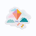 Kite in the Clouds Clear Vinyl Sticker