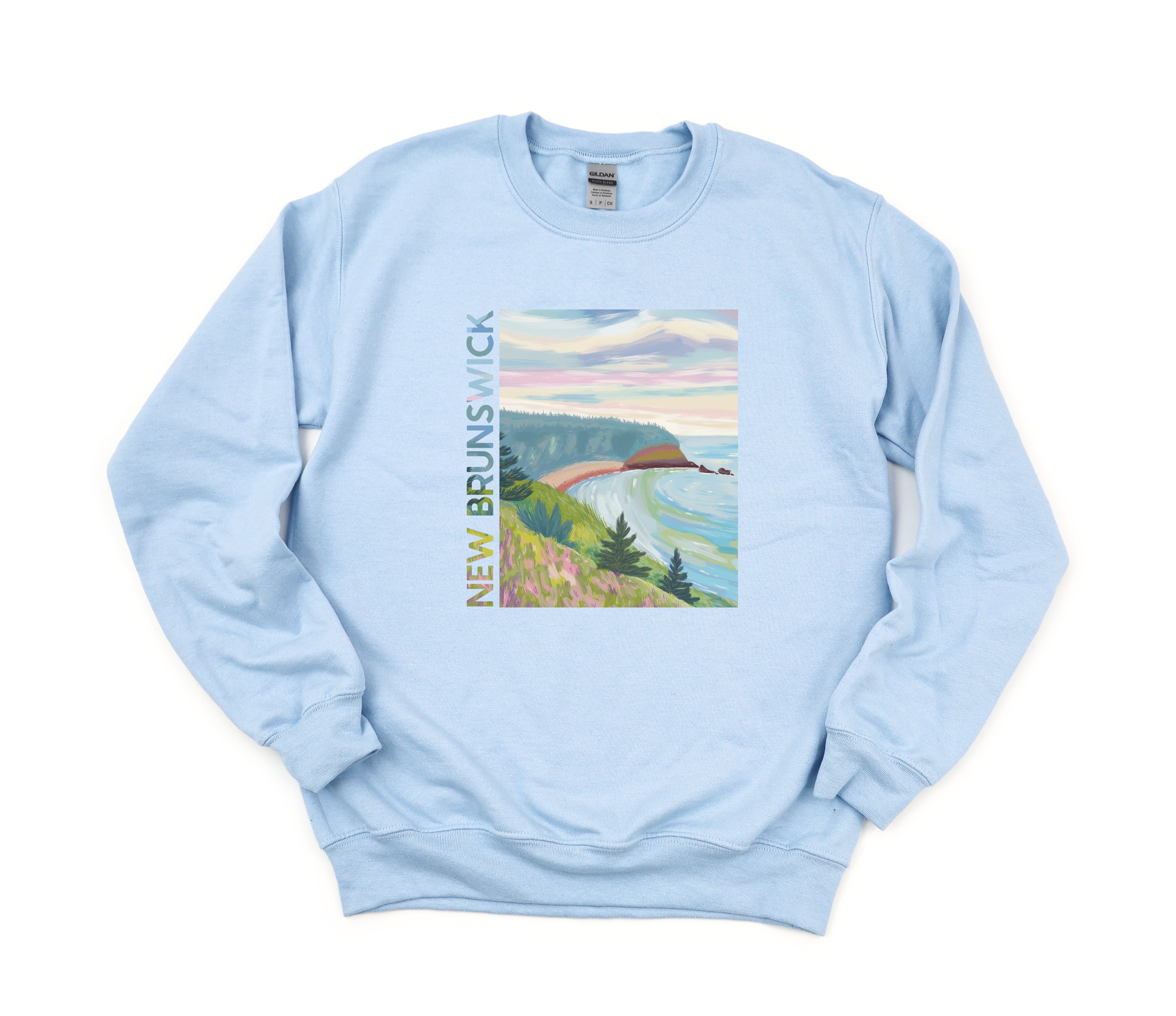 Fundy Trail Light Blue Crew Neck Sweatshirt