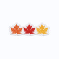 Maple Leaf Trio Clear Vinyl Sticker