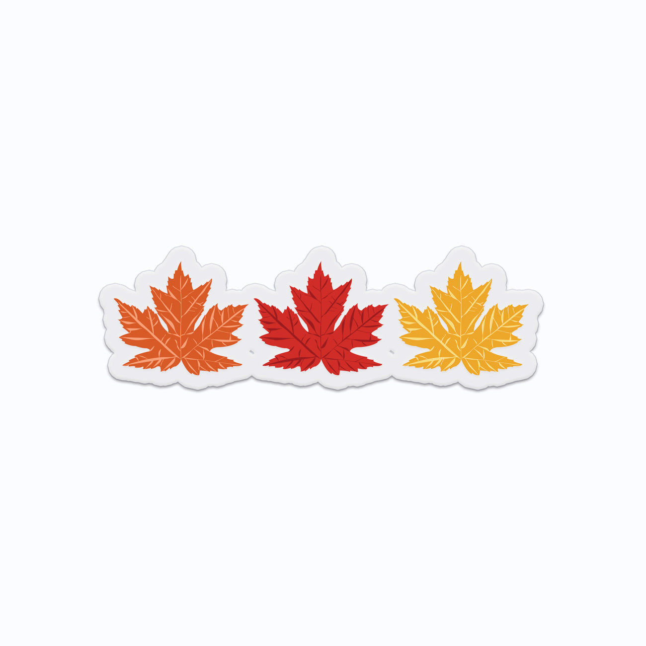 Maple Leaf Trio Clear Vinyl Sticker